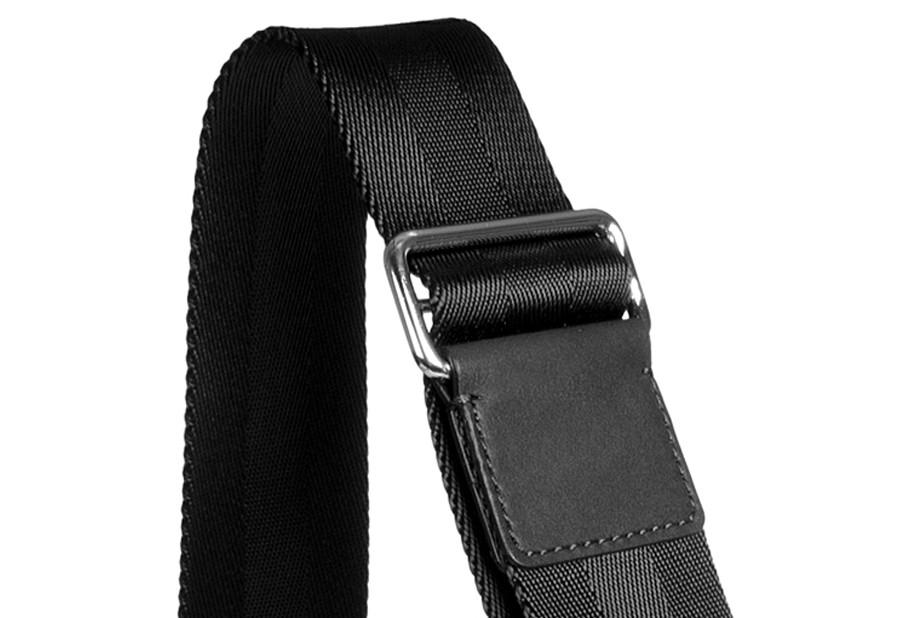 The Davek Messenger Bag - Black Nylon - Image 5